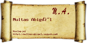 Multas Abigél névjegykártya